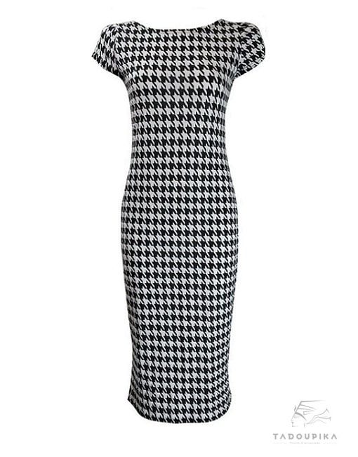 Robe imprimé pied top de poule