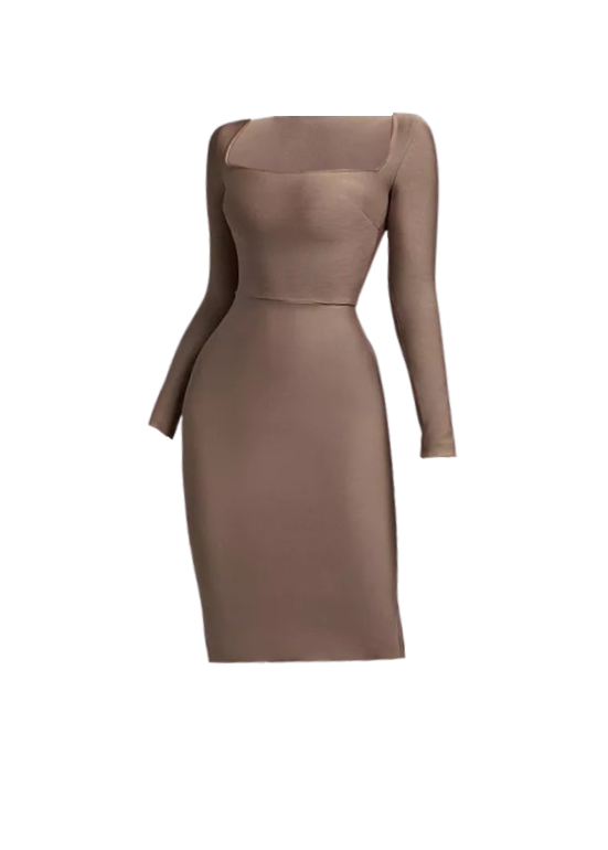 Robe bandage manche longue hot sale